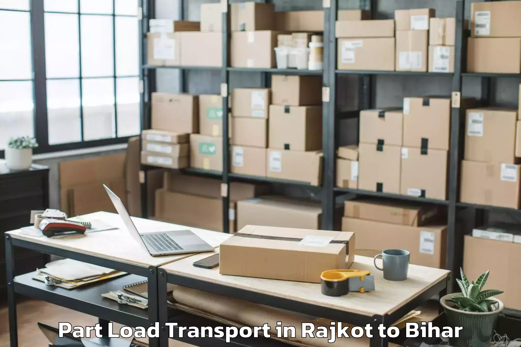 Get Rajkot to Adhaura Part Load Transport